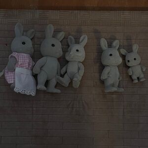 Calico Critters Gray Bunny Family Set